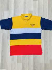 T-shirt polo koszulka kołnierzyk Polo Sport by Ralph Lauren L w paski