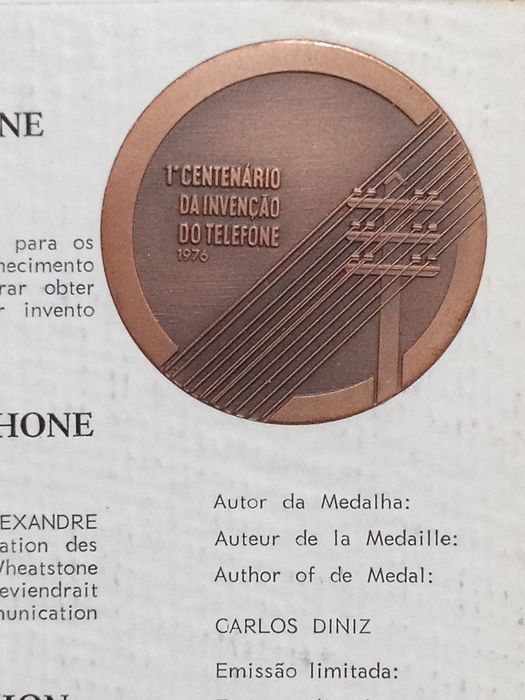 Filo-Medalhística - Centenário da Invenção do Telefone