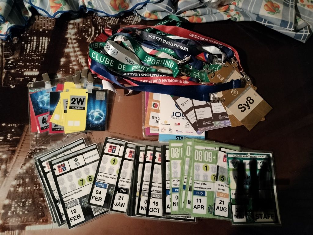 Várias Credenciais SCP, UEFA e FPF