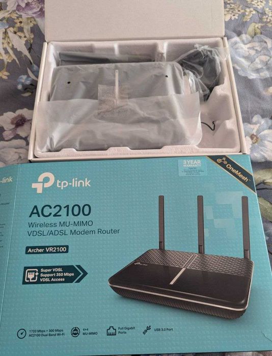 Router TP-LINK Archer VR2100, jak nowy, zamiennik Funbox, neostrada