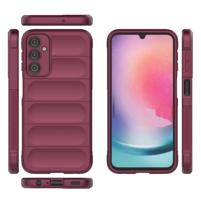 Magic Shield Case etui do Samsung Galaxy A24 4G burgundowe