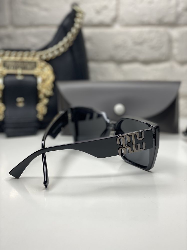 Женские солнцезащитные очки MIU MIU Polarized коричневые бабочки черны