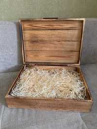 Ящик скринька з дерева для оформлення подарунків