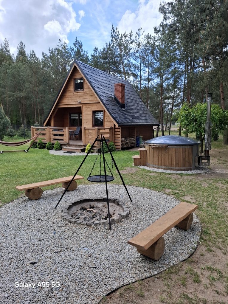 Domek Drewniany Całoroczny, Noclegi dla firm,Jacuzzi,Basen,Ognisko