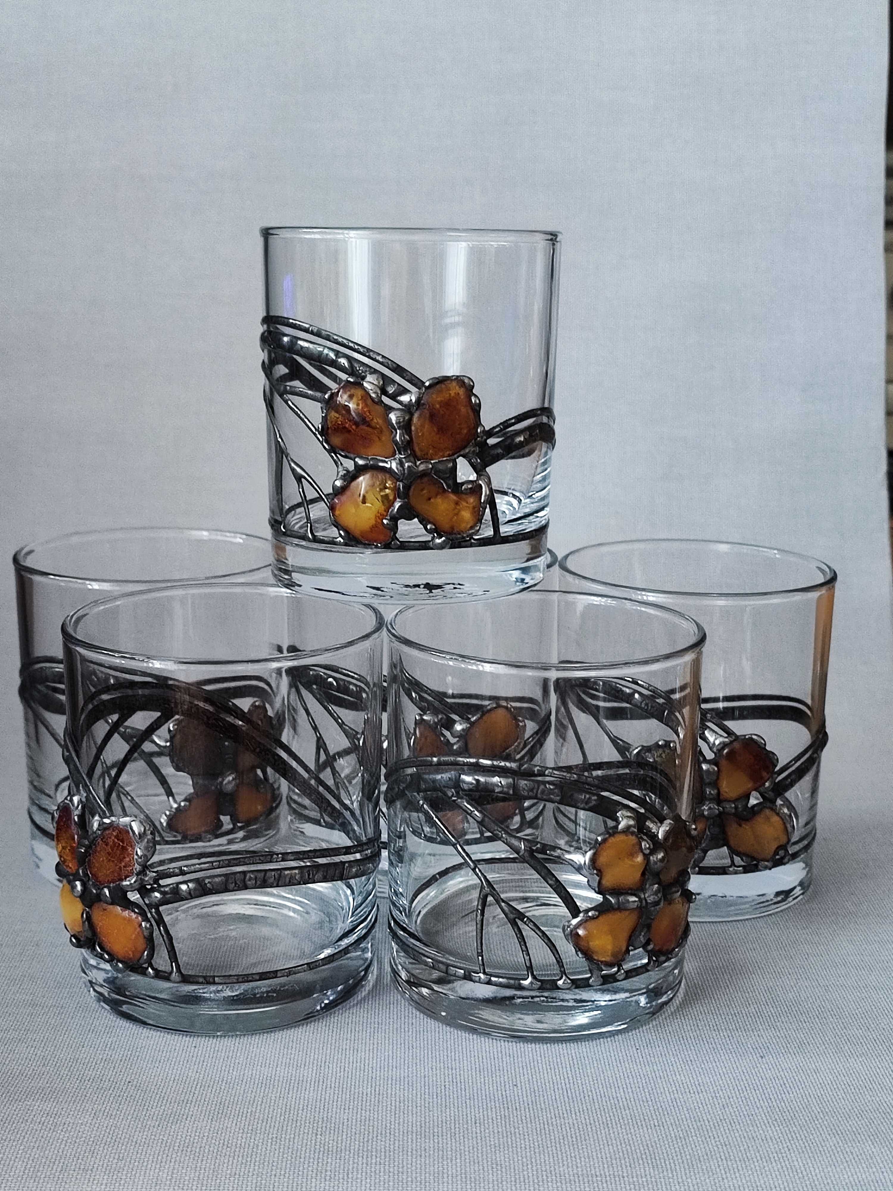 szklanki do whisky bursztyn