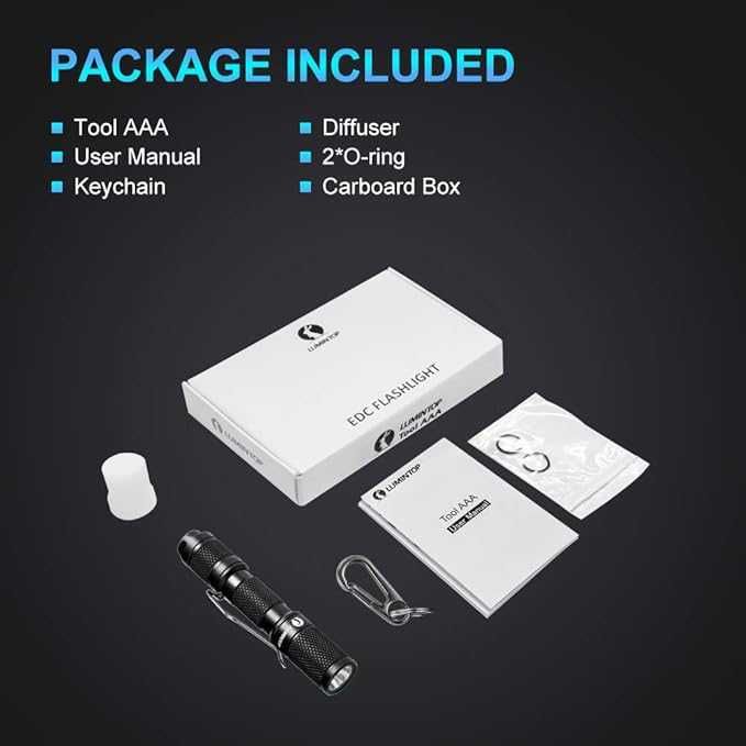 Brelok latarka  EDC LUMINTOP TOOL AAA + Dyfuzor