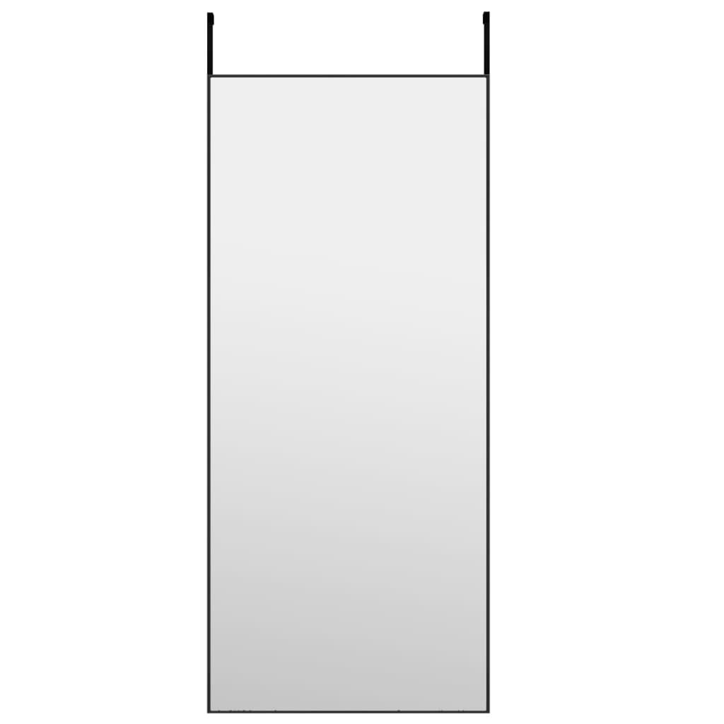 Vidaxl Lustro Na Drzwi, Czarne, 40X100 Cm, Szkło I Aluminium