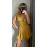 ASOS Design żółta letnia sukienka coquette w kwiaty M L