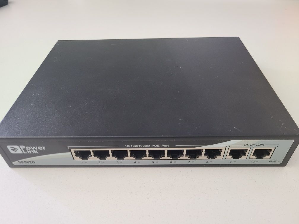 Комутатор неробочий 10 портів гігабітний з пое PowerLink 2E-SP802G
