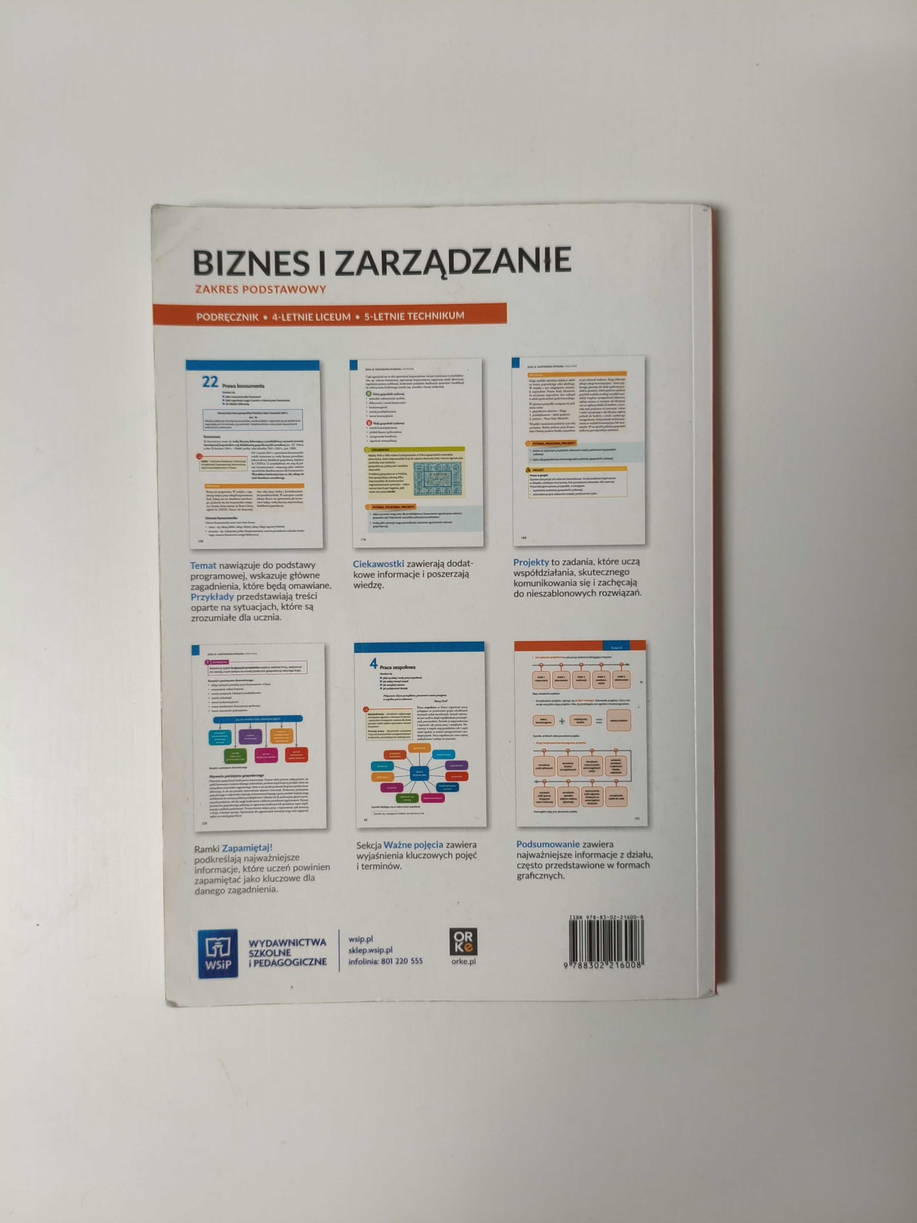 Biznes i zarządzanie 1 WSiP zakres podstawowy podręcznik+karty pracy