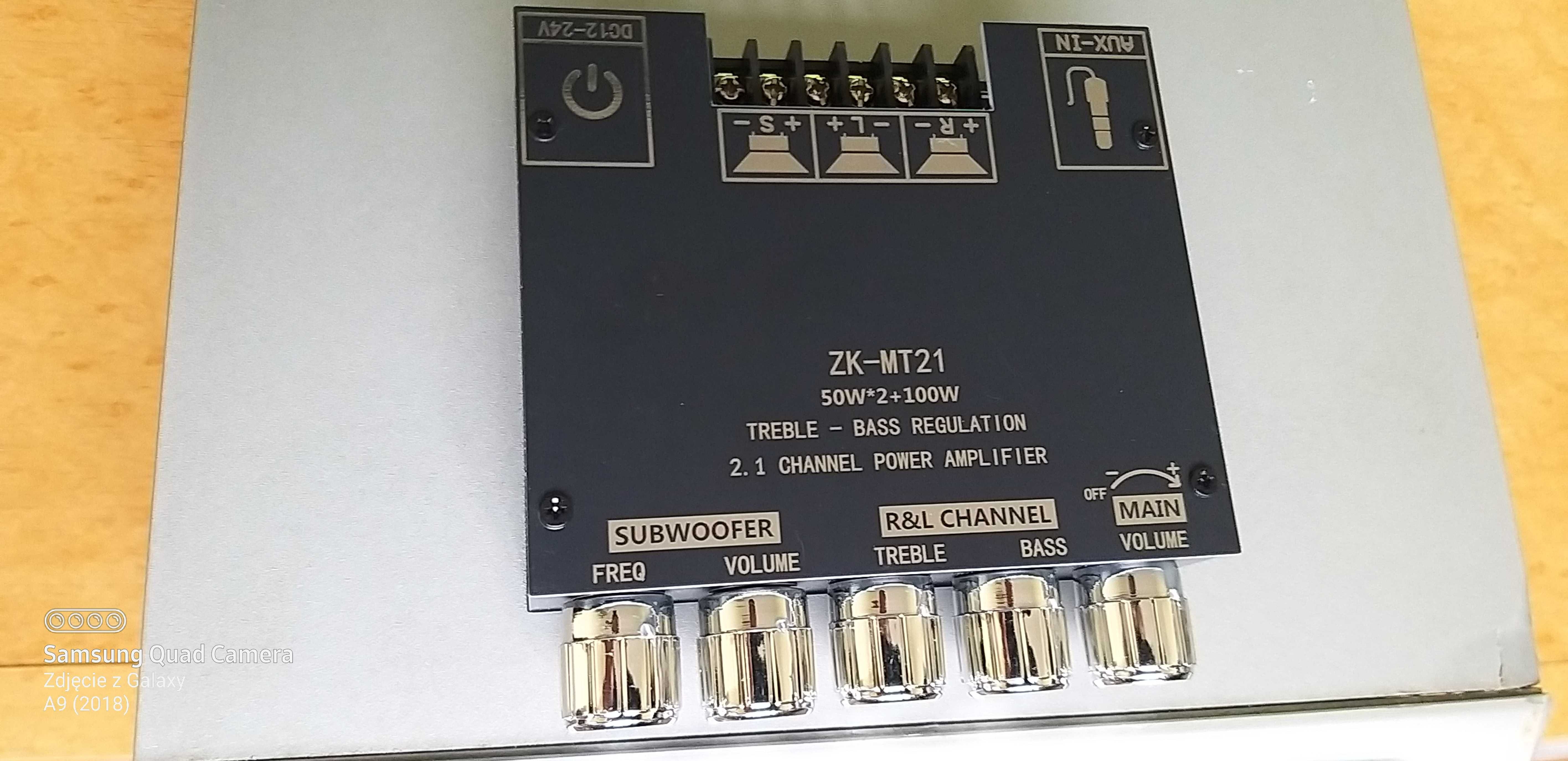 Wzmacniacz cyfrowy 2.1 Bluetooth, Aux
