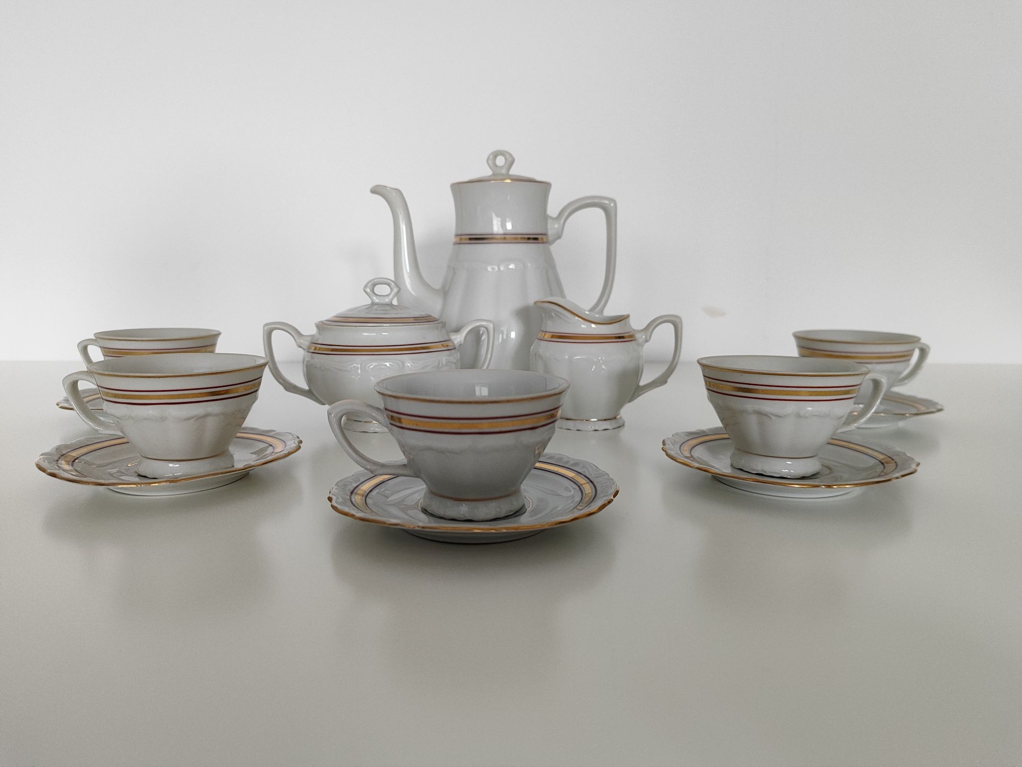 Serwis kawowy dla 5. osób - Porcelana Bolesławiec