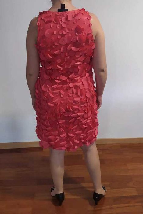 vestido cocktail rosa roberto cavalli