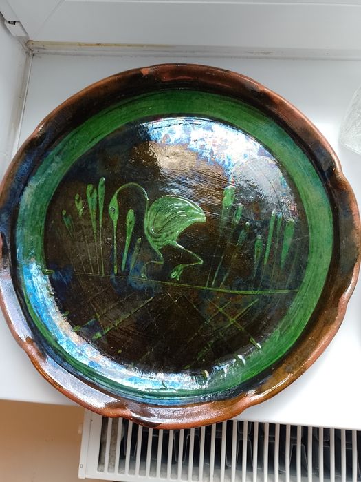 Duża Patera 36 cm plakieta ceramika  talerz półmisek kamionka prl c