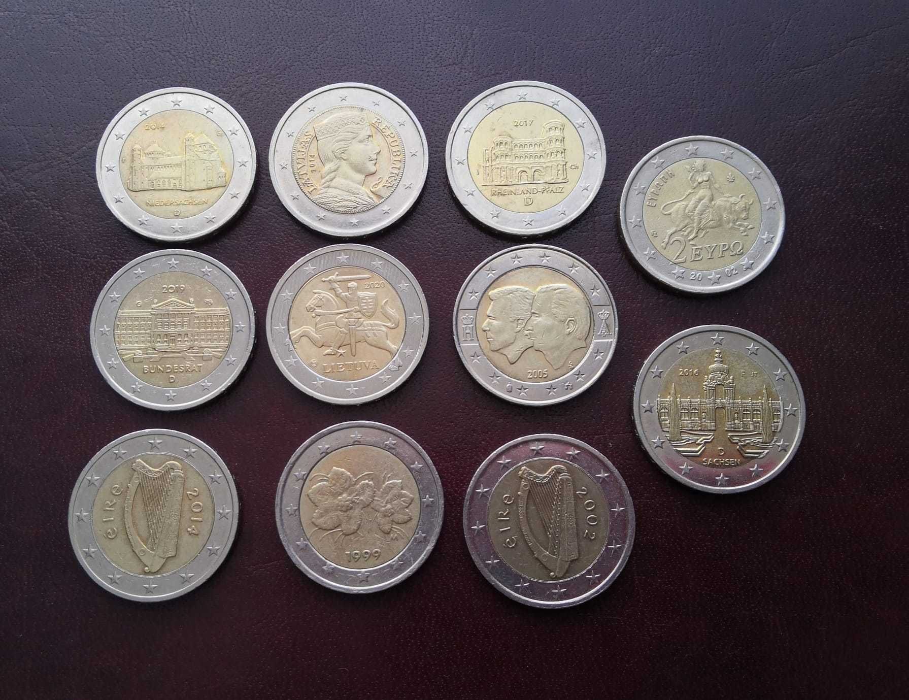 2 euro zestaw rzadszych monet 11 szt