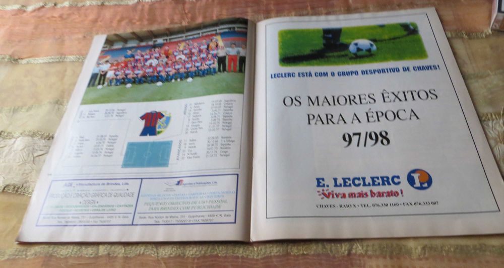 Revista JN Campeonato 97/98 - Oferta VHS c/ jogos