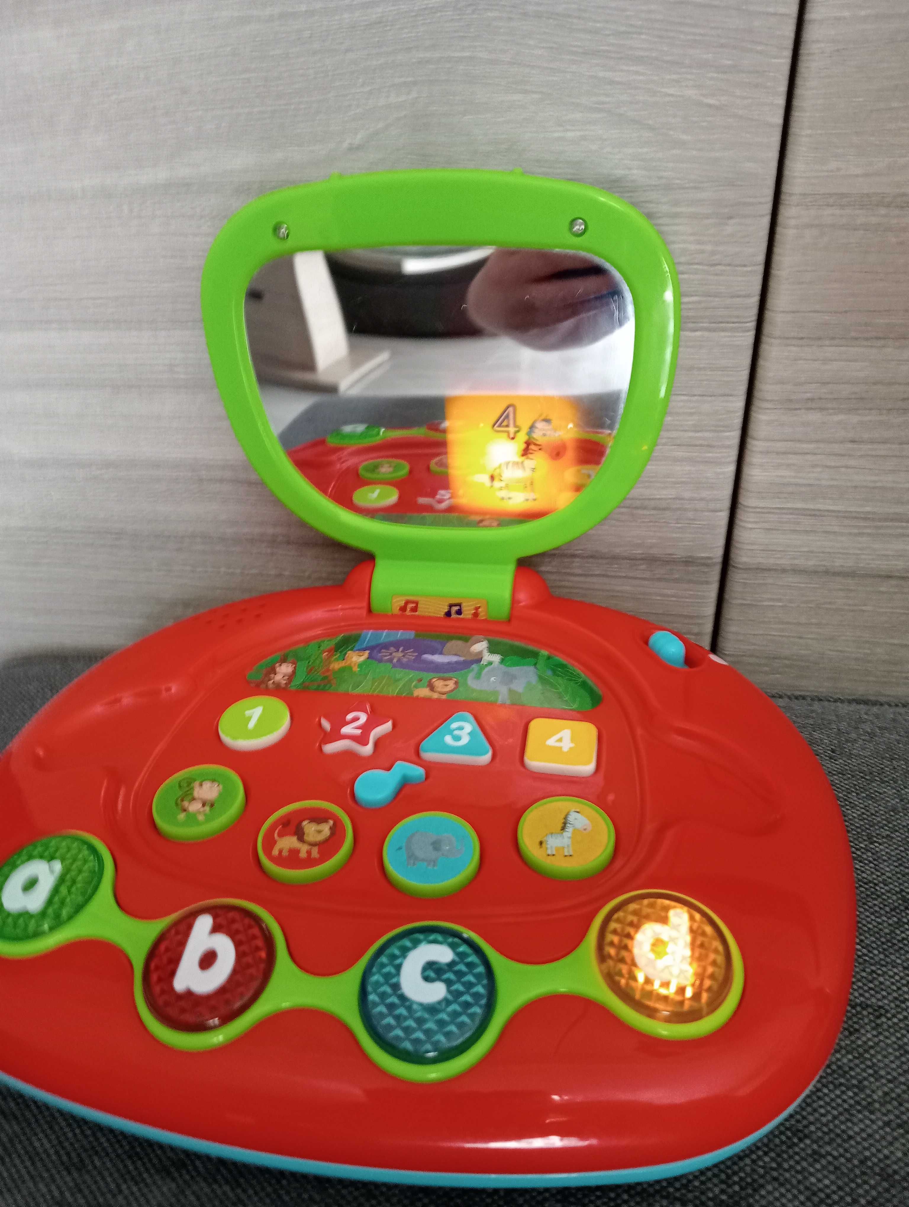 Komputer laptop dla dziecka zabawka kolory zwierzęta carousel