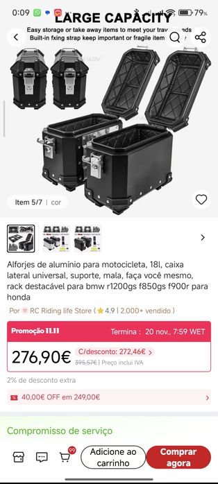 Malas laterais mota universal