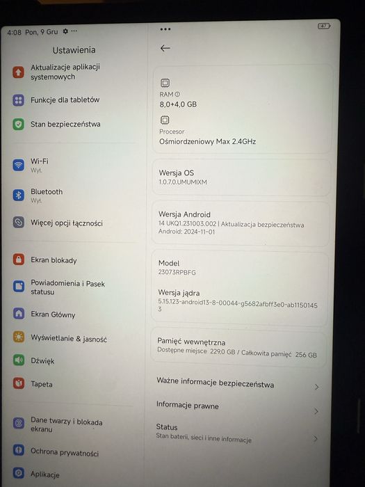 Xiaomi Redmi Pad SE 11 8 GB 256 GB Graphite Gray idealny gwarancja