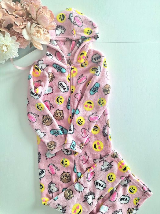 Piżama kombinezon zip jednorożec kaptur dł.rękaw 116cm-122cm 6-7l