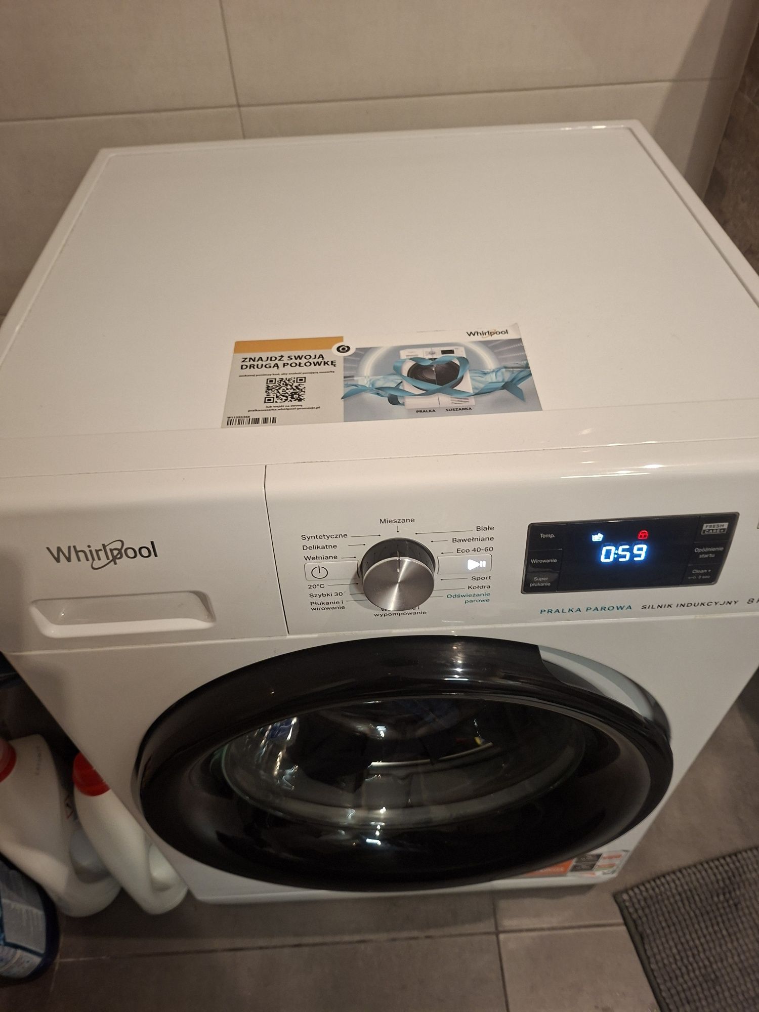 Pralka Whirlpool FFB8258BVPL 8kg Parowa
