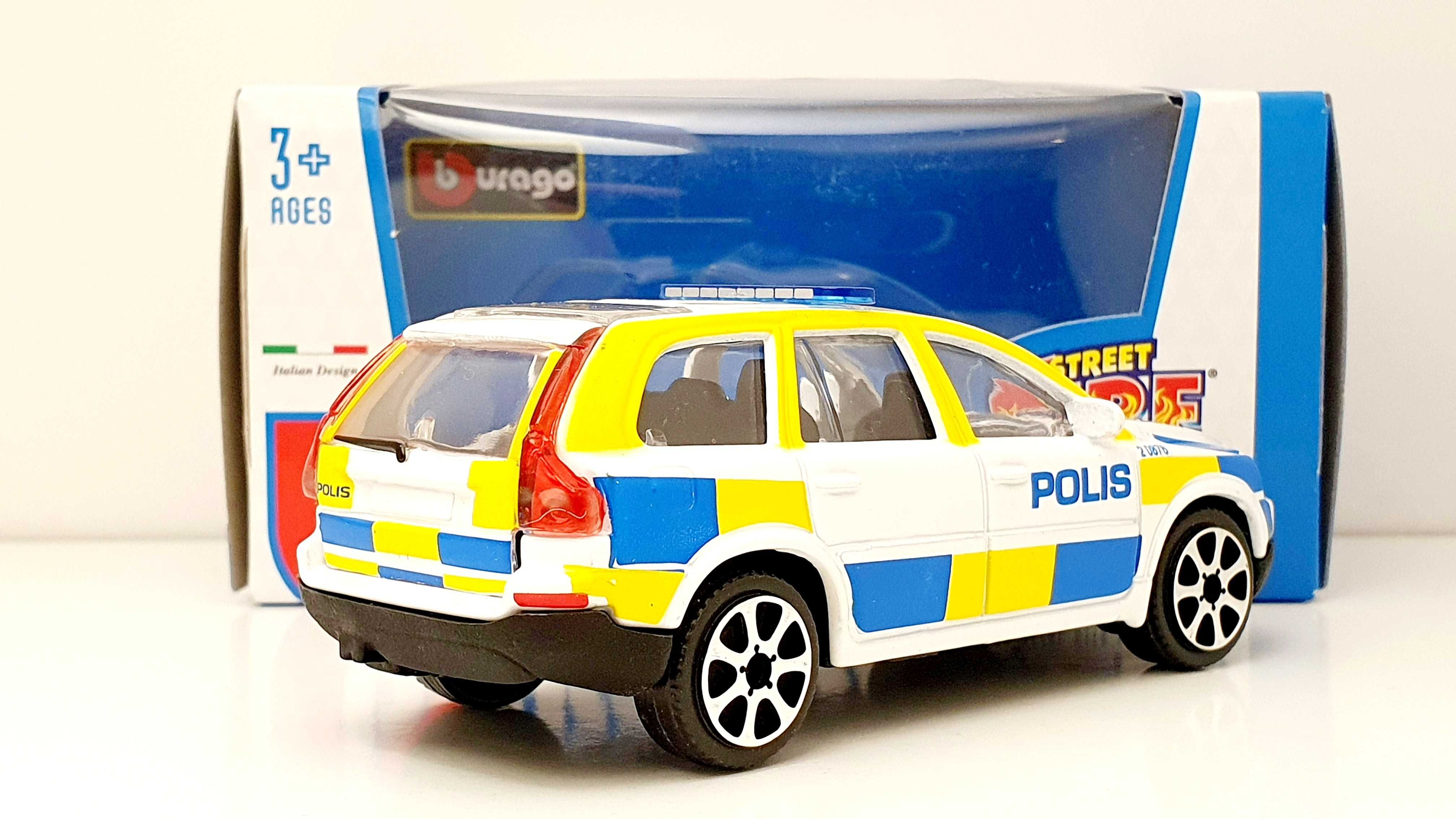 Volvo XC90 Polis Szwedzka Policja Bburago Burago 1:43