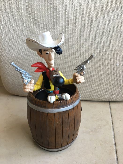 Mealheiro Lucky Luke e Rantanplan em PVC