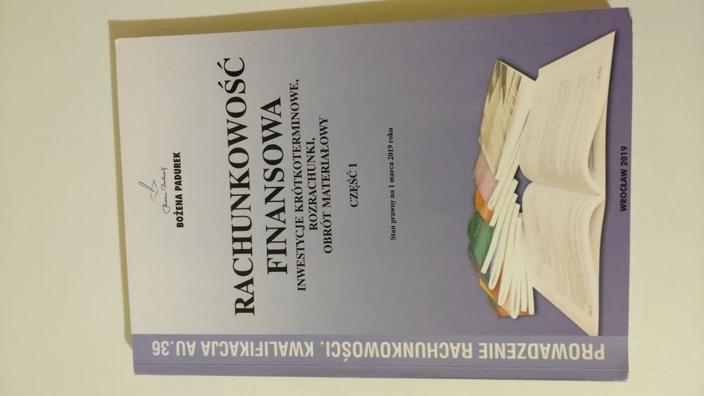 Rachunkowość finansowa część I Bożena Padurek