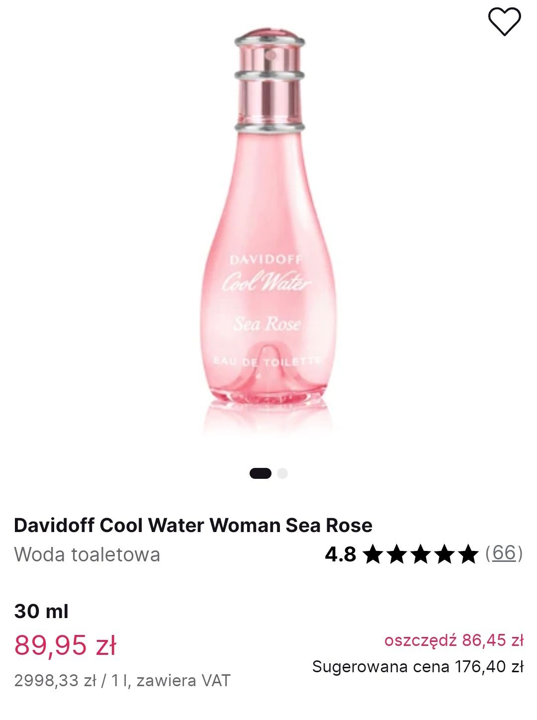 Davidoff Cool Water Sea Rose woda toaletowa 30ml
Woda toaletowa