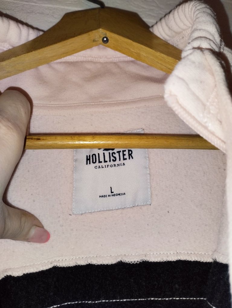 Hollister bluza rozpinana sportowa oversize XL/2XL pudrowy róż wyprzed