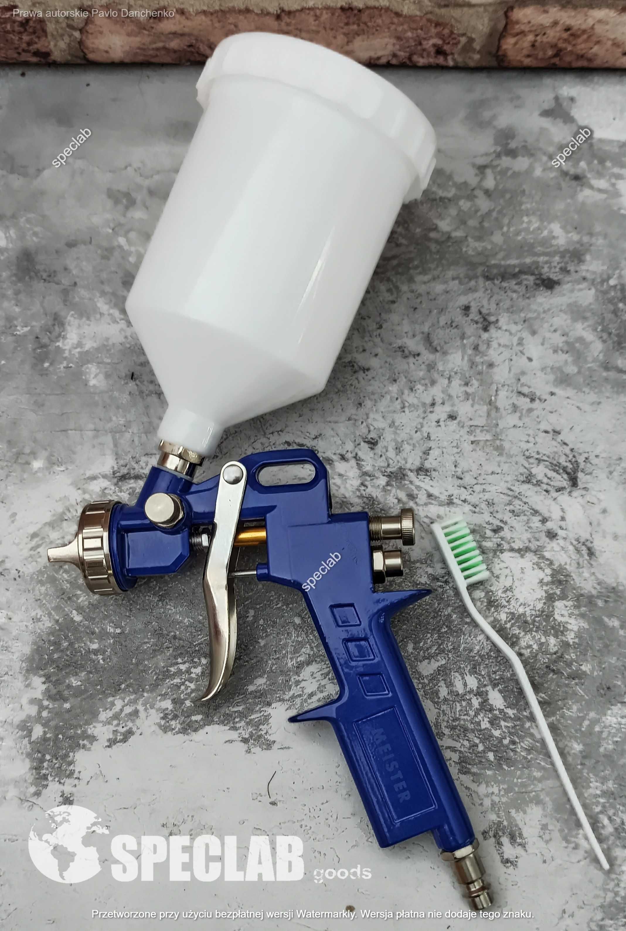 Pistolet natryskowy HVLP z górnym pojemnikiem 600 ml, dysza - 1,4mm