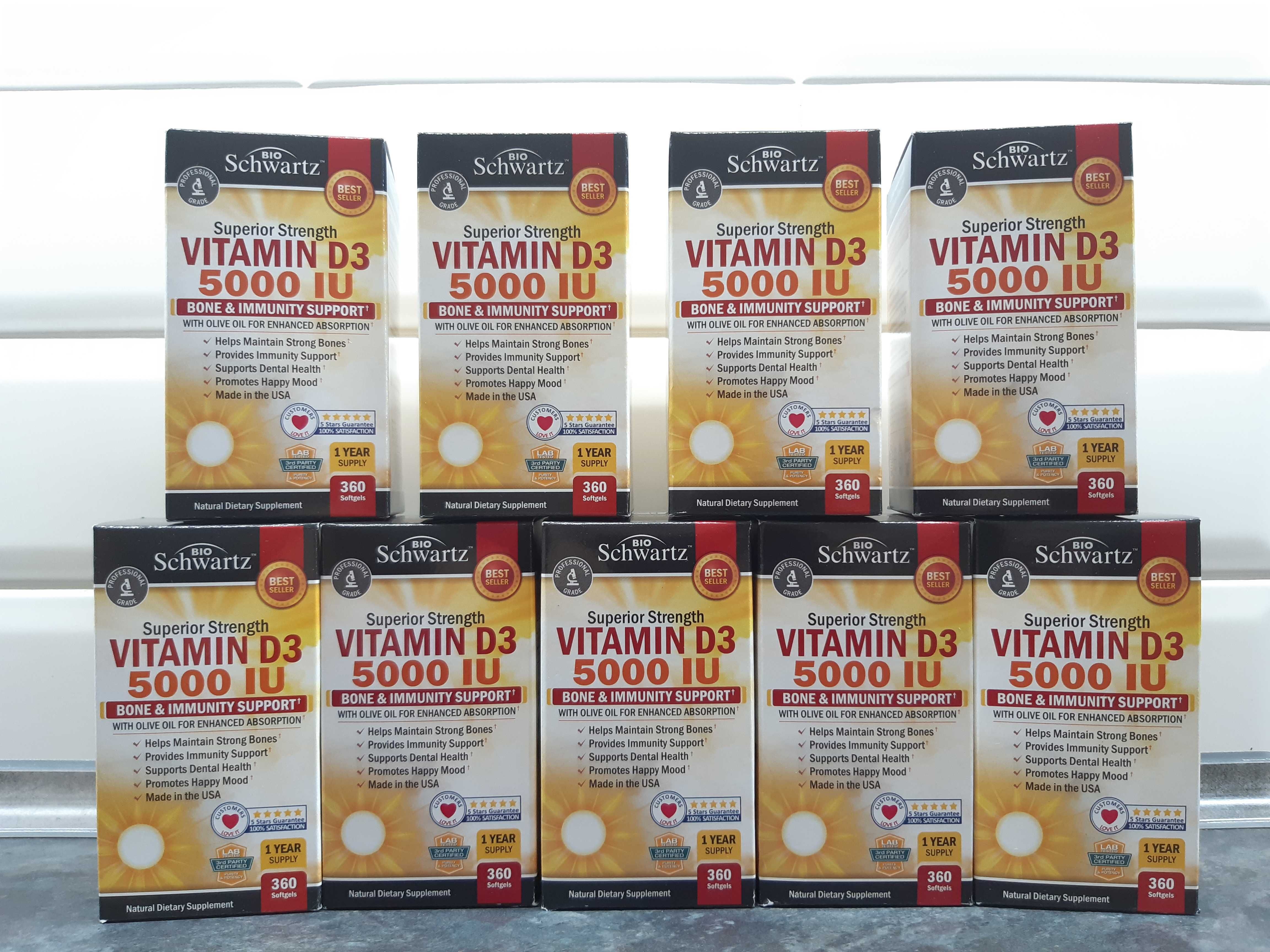 BioSchwartz, Vitamin D3 5000 МЕ (360 капс.), витамин D3, вітамін D3