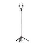 Selfie stick WC13YDS teleskopowy tripod 1.3m z podwójną lampą i uchwyt