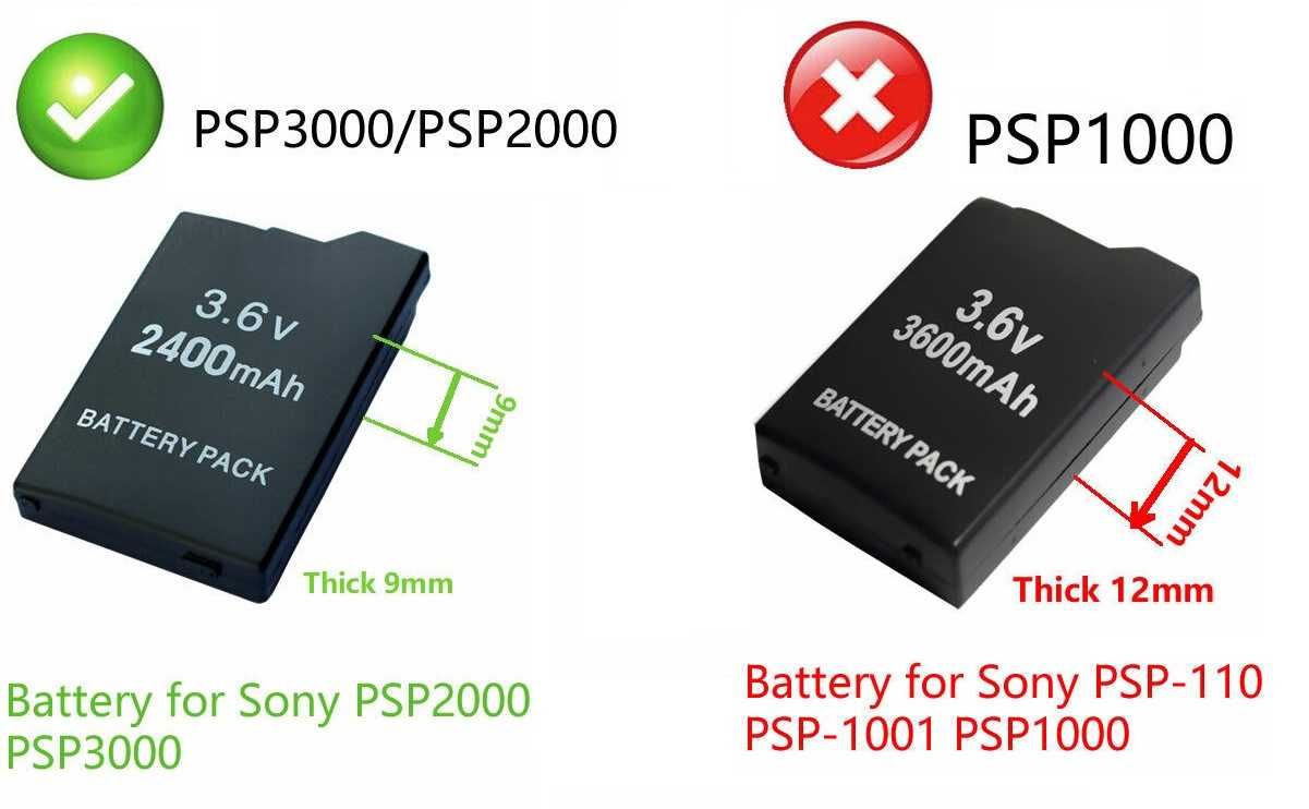 Bateria 2400mAh do konsoli PSP Slim mod. 200x-300x * NOWA * Wejherowo