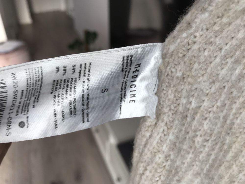 Sweter damski, długi, do kolan, ciepły, Medicinie