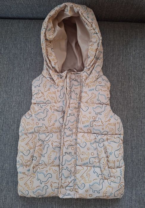 Bezrękawnik z kapturem dla chłopca niemowlęcy  92 nowy