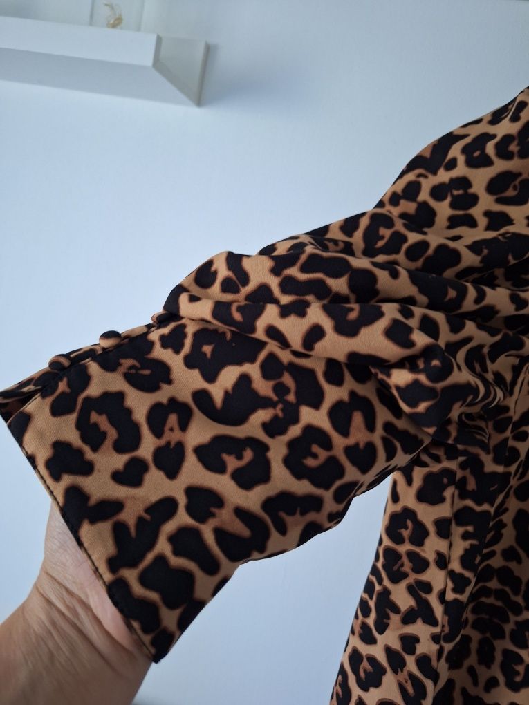 Sukienka damska wesele boho panterka Stan idealny Boohoo 44 XXL