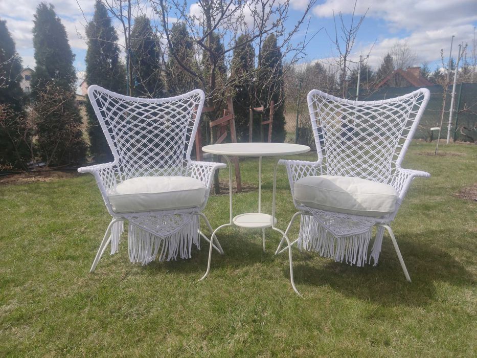 Meble balkonowe makrama