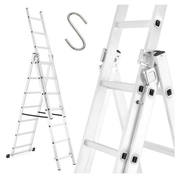 Drabina 3x7 HEco PROFESSIONAL o zasięgu roboczym max. 4,46 m + PREZENT