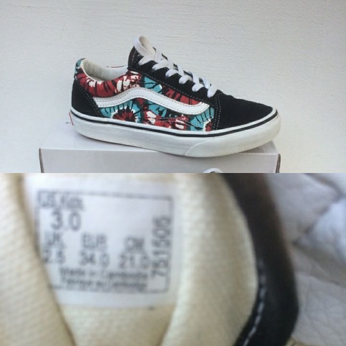 vans off the wall   кеды кроссовки коттон шкіра 34/35