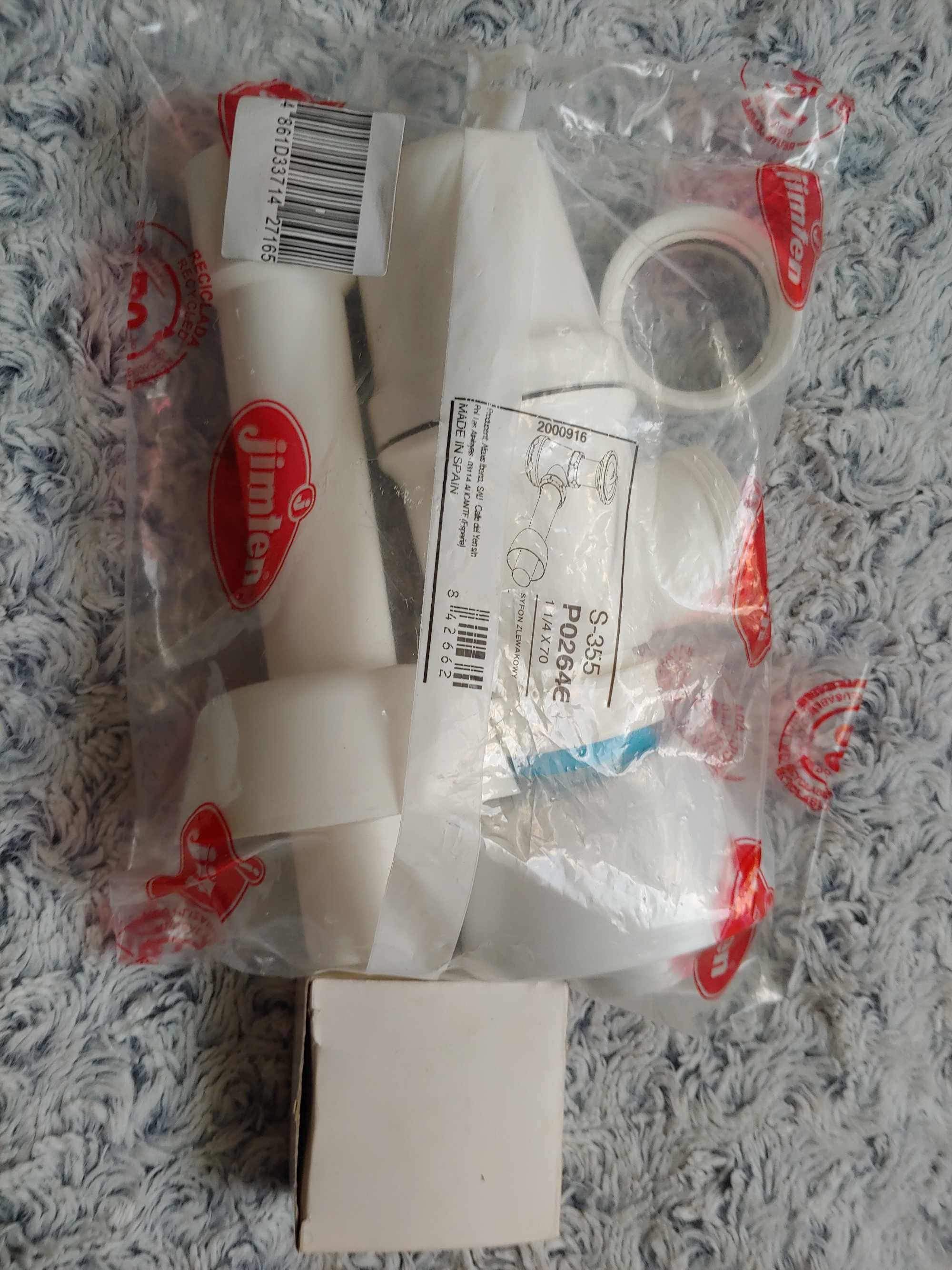 Syfon do umywalki + krzywki do baterii