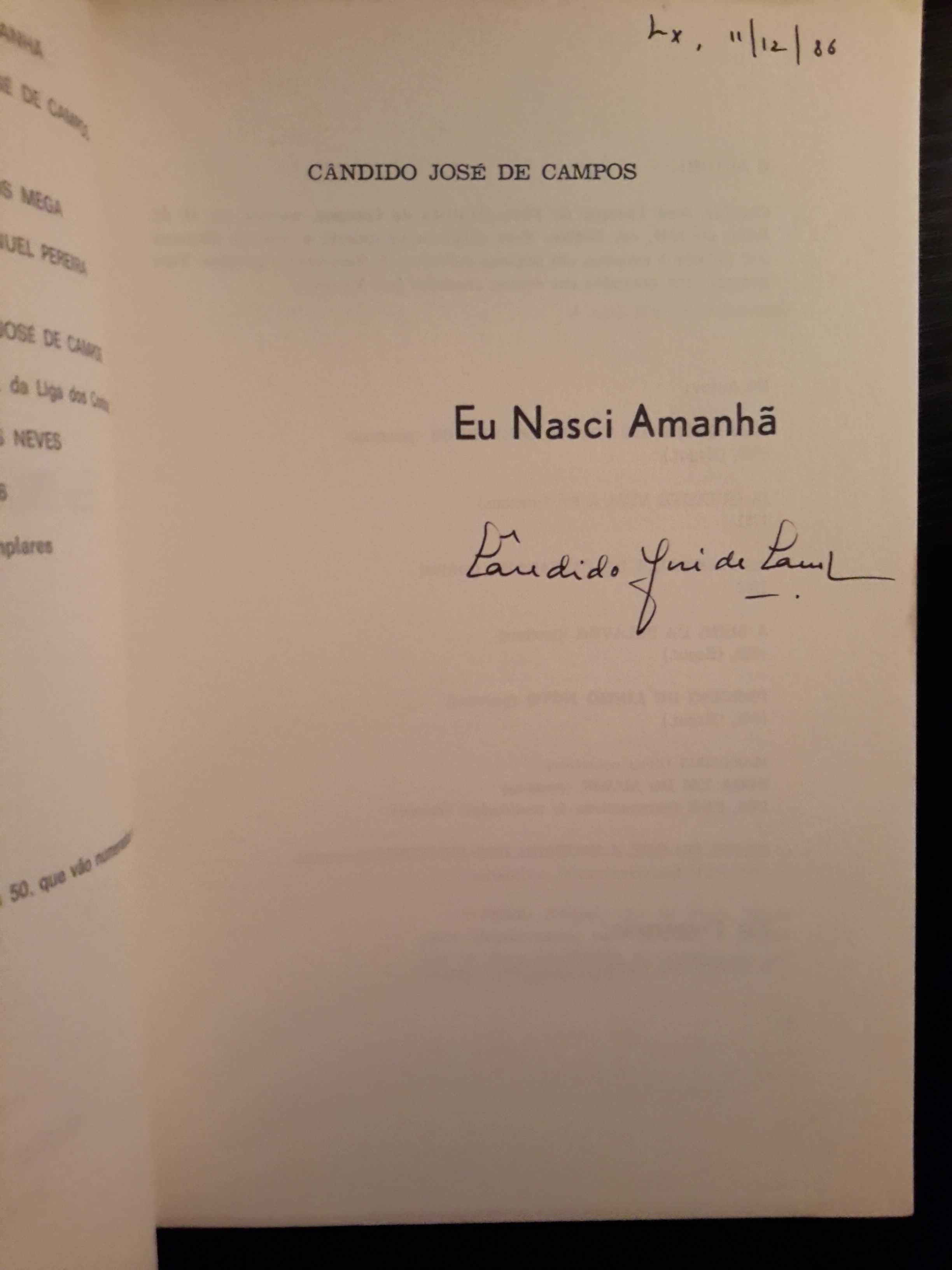 Cândido José de Campos - Eu Nasci Amanhã (autografado)