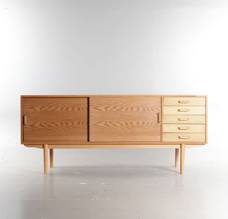 Szafka rtv | sideboard klasyczny tekowy - Dania  190cm