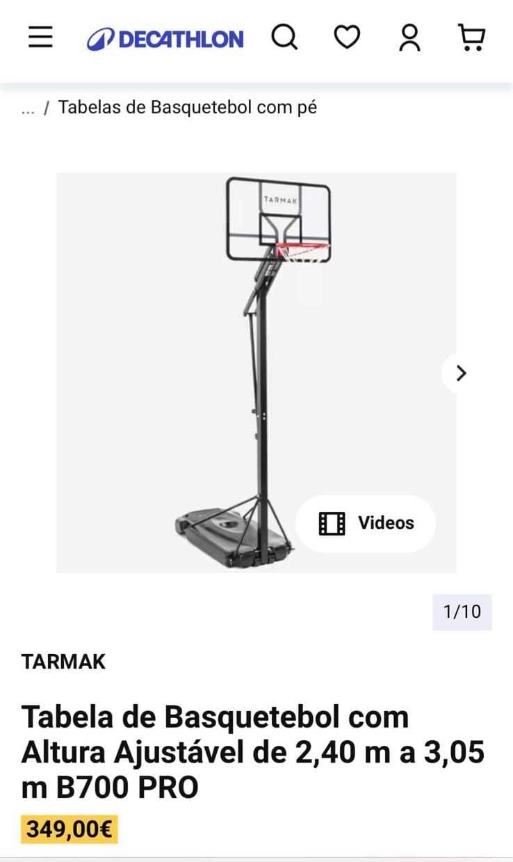 Tabela Basquetebol Nova Tarmak