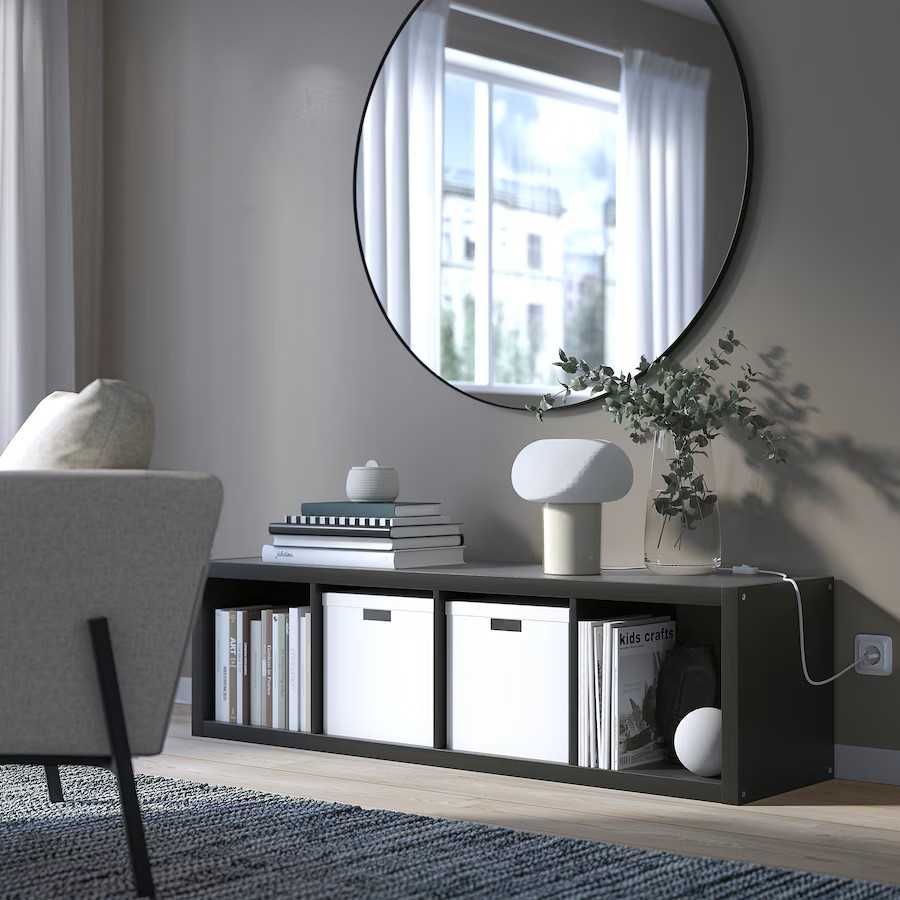 Półka Ikea KALLAX Regał, czarnobrąz, 42x147 IKea Nowy 2 szt