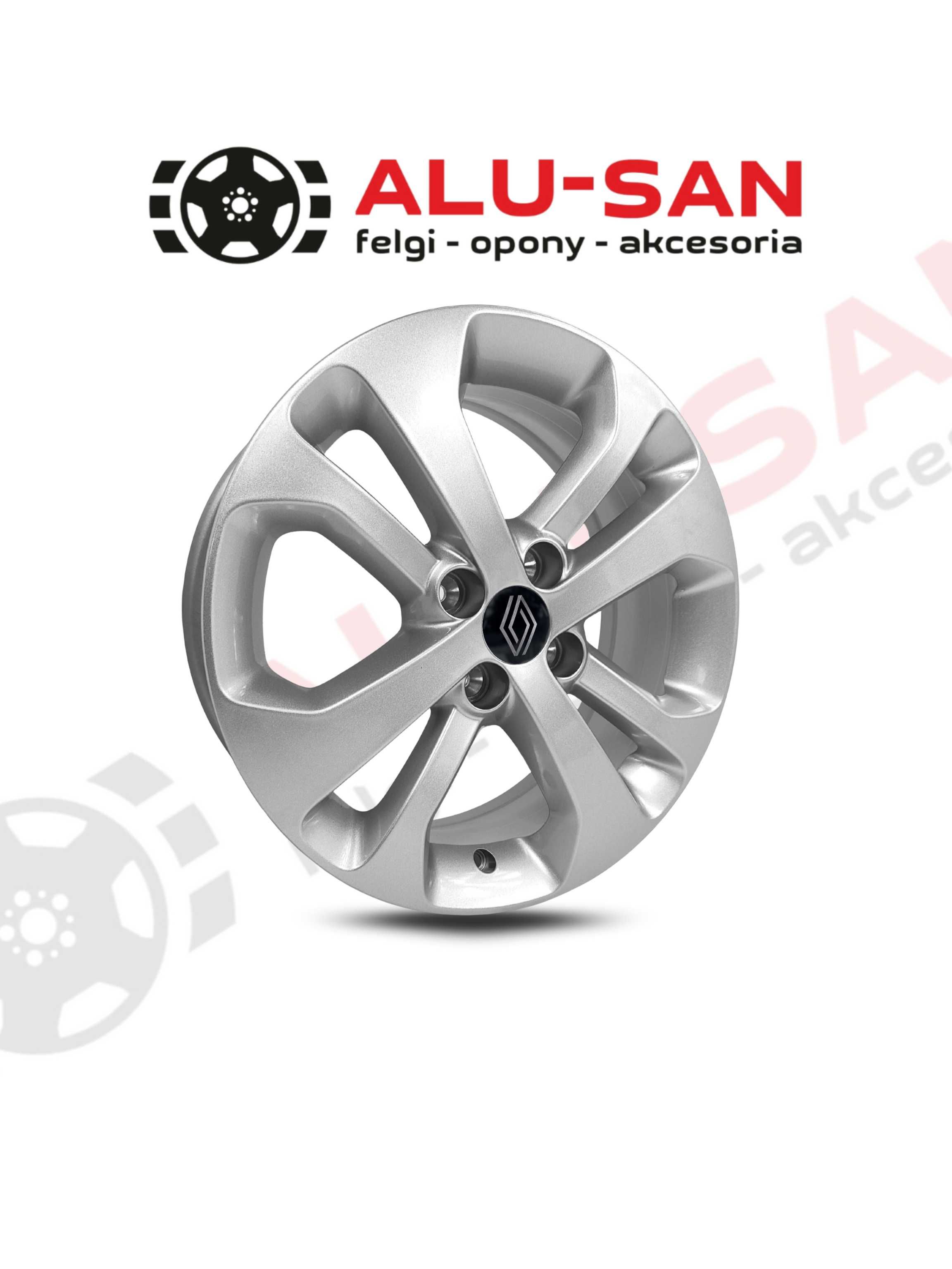 NOWE Alufelgi 16" RENAULT Captur Clio Megane Modus Zoe Twingo SREBRNY