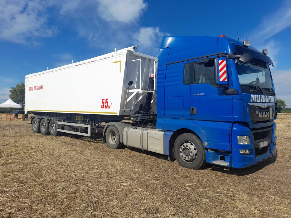 Зерновоз прицеп 55 м3 | Алюмінієвий причеп (полуприцеп) Кобзаренка