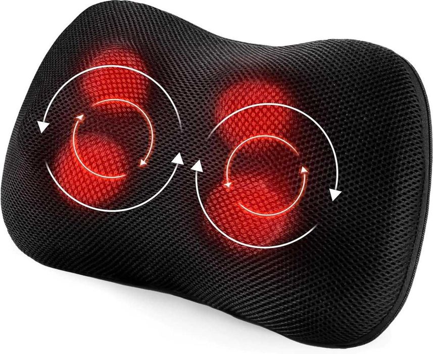 Elektryczny masażer shiatsu z funkcją podgrzewania do karku i pleców