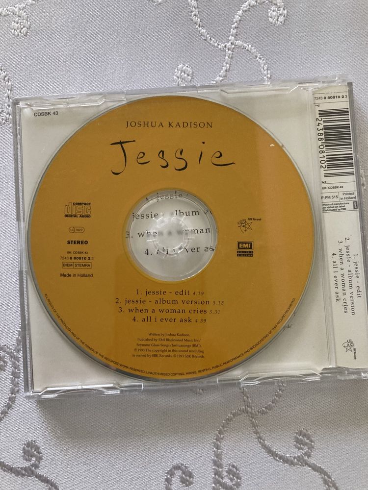 Płyty CD Zestaw 2 szt Single Bruce Springsteen i Joshua Kadison