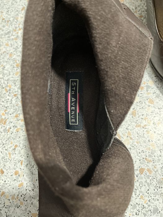 Buty niskie botki 5th Avenue miekka skóra, brąz,r 37